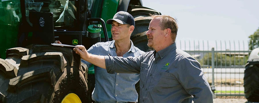 John Deere at Reservoir